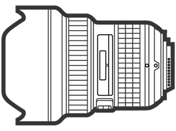 Nikon Objektiv 14-24mm 1:2,8G ED AF-S Geh�useansicht, Struktur